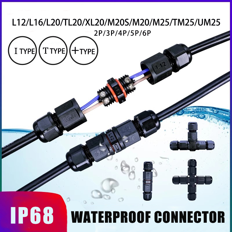 Outdoor Lighting Electrical Box - IP68 Waterproof Connector LED Light Cable