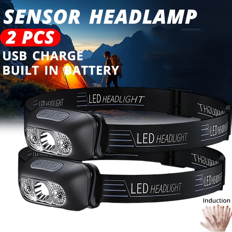 Outdoor Lighting With Sensor - Strong Light Headlamp Portable LED Sensor