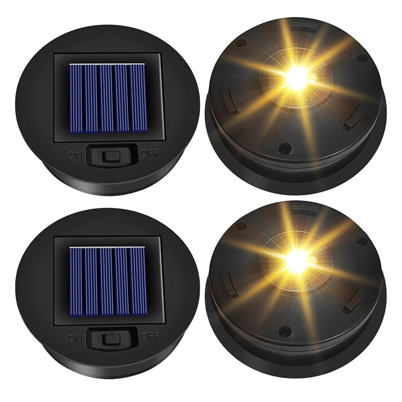 Outdoor Lighting Replacement Parts - ABCA-Replacement Solar Light Top 4-Pack Outdoor