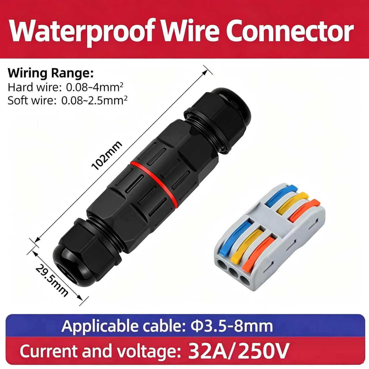 1Pc 2 Pin 3 Pin Wire Connector - Outdoor Lighting Low Voltage recension och pris