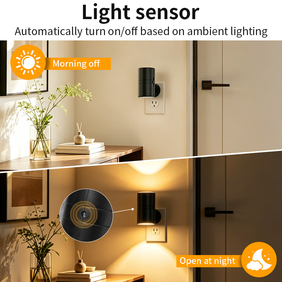 LED Plug-In Wall Sconce Night  - Dusk To Dawn Bulb recension och pris