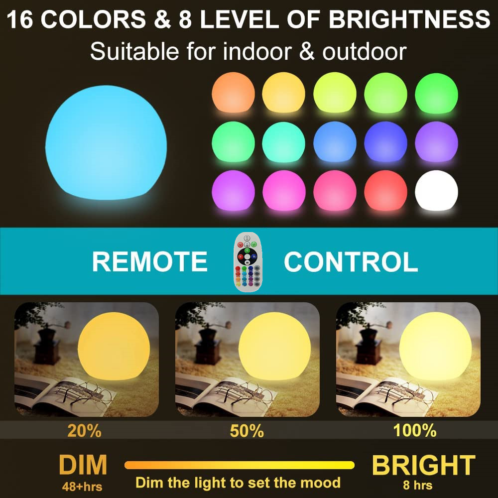 Rechargeable LED Glowing Ball  - Outdoor Lighting Manufacturers recension och pris