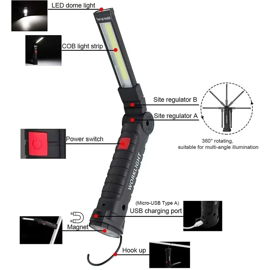 Portable LED Flashlight with M - Outdoor Lighting Repair recension och pris
