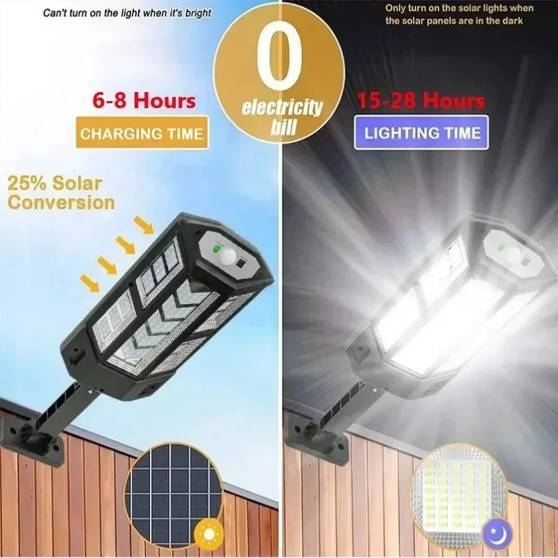 Newest Solar Lamp Powerful Out - Outdoor Lighting With Sensor recension och pris