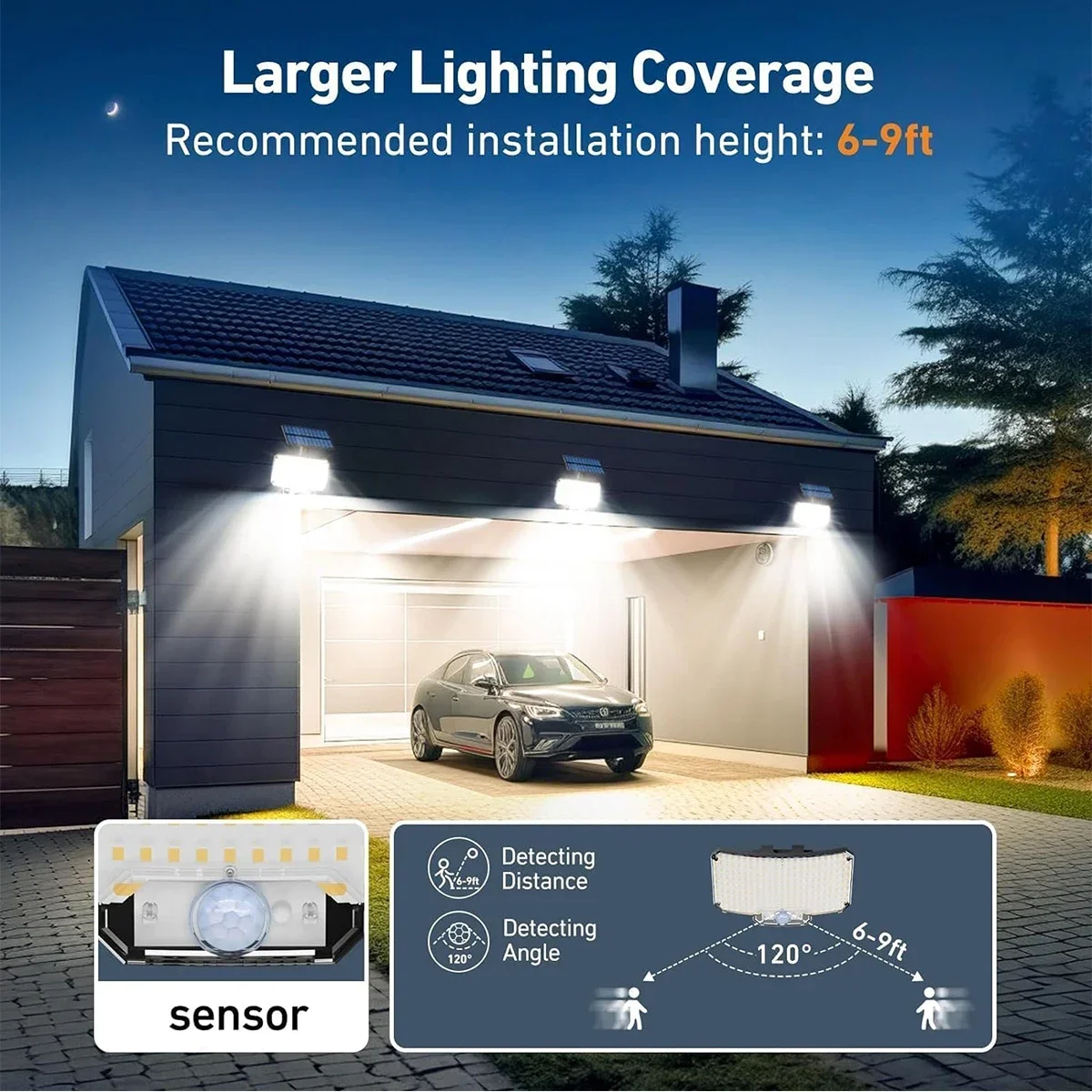 234LED Solar Outdoor Lights Mo - Outdoor Lighting With Sensor recension och pris