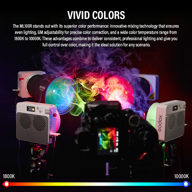 Godox NEW ML100R Portable RGB  - Outdoor Lighting Kit Photography recension och pris