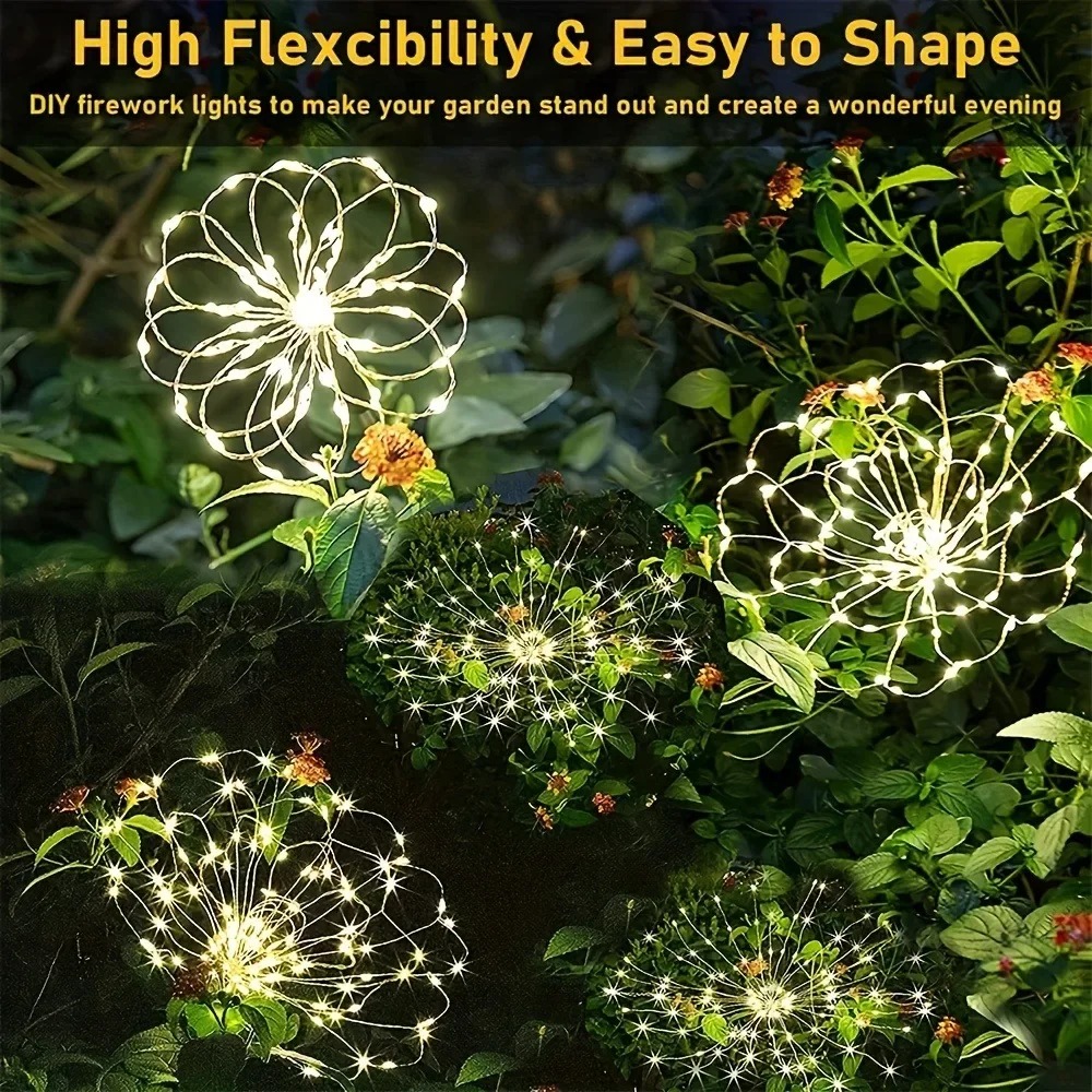 Solar LED Firework Fairy Light - Outdoor Lighting Ideas For Party recension och pris