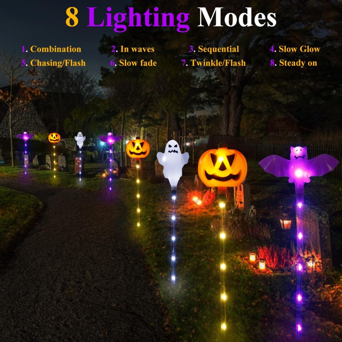 1 Set 6pcs Halloween Solar Pum - Outdoor Lighting Ideas For Party recension och pris