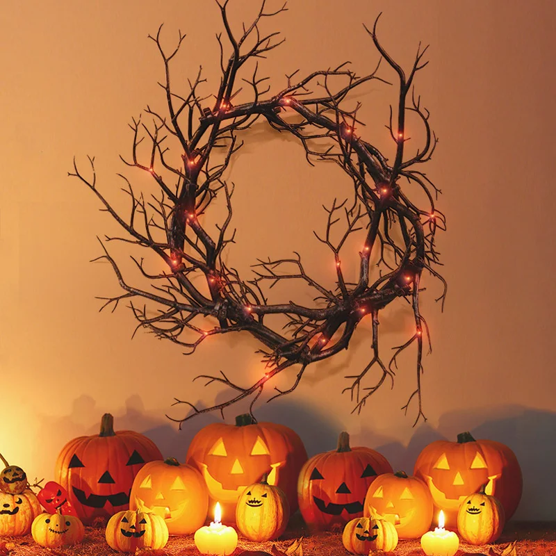 Halloween Decoration Wreath De - Outdoor Lighting Ideas For Party recension och pris
