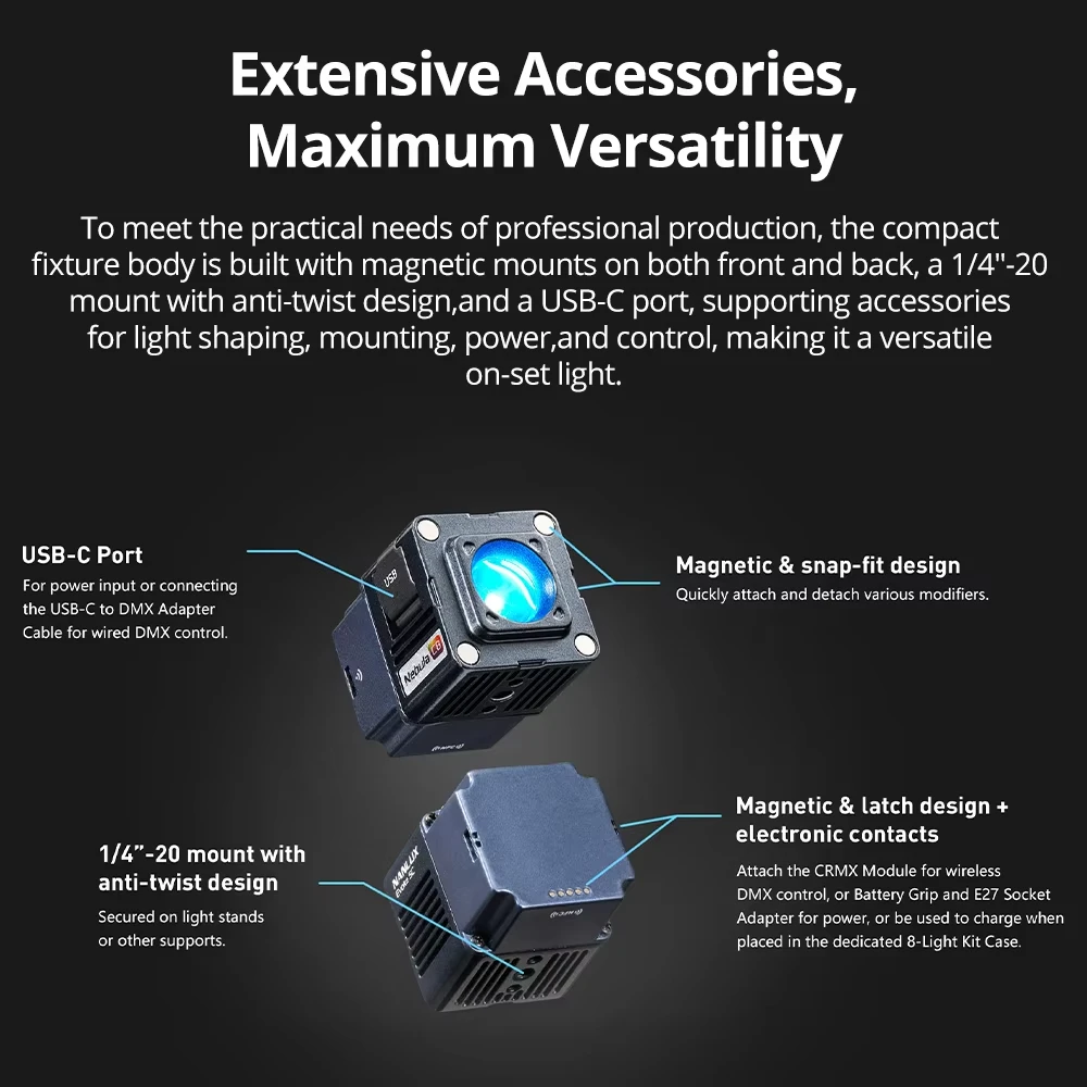NANLUX Evoke 5C RGB Bi-color L - Outdoor Lighting Kit Photography recension och pris