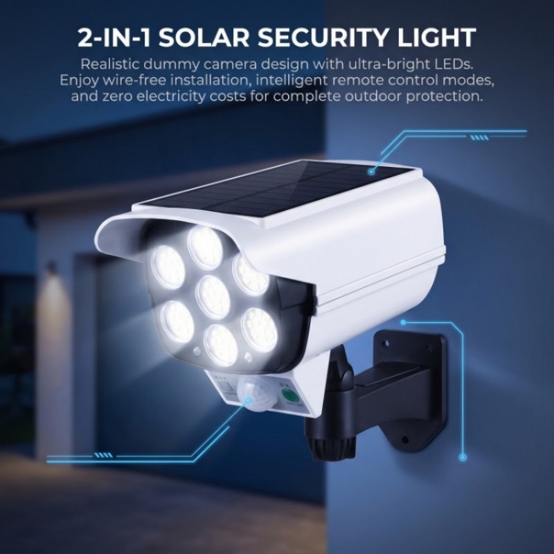 Solar Security LED Flood Light - Dusk To Dawn Bulb recension och pris