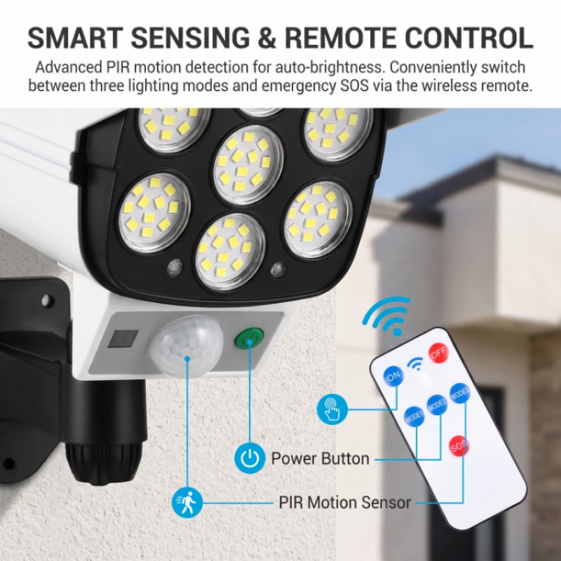 Solar Security LED Flood Light - Dusk To Dawn Bulb recension och pris
