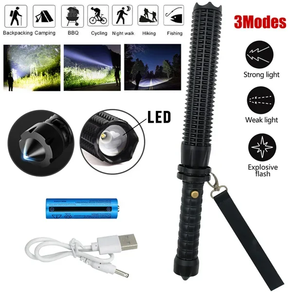 USB Rechargeable LED Flashligh - Lighting Fixture Outdoor recension och pris