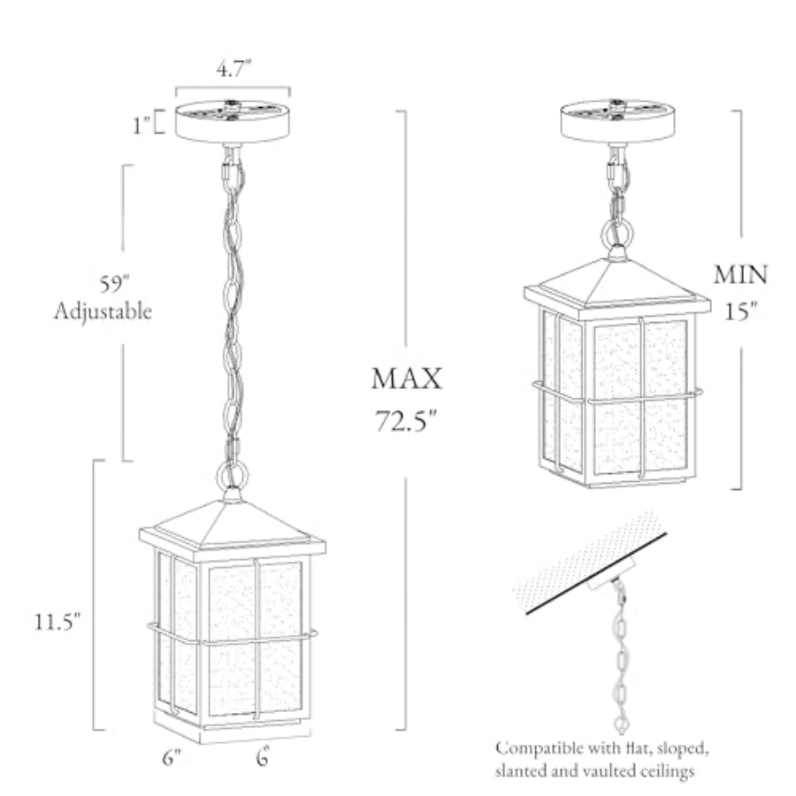 Outdoor Pendant Light Fixture, - Lighting Fixture Outdoor recension och pris