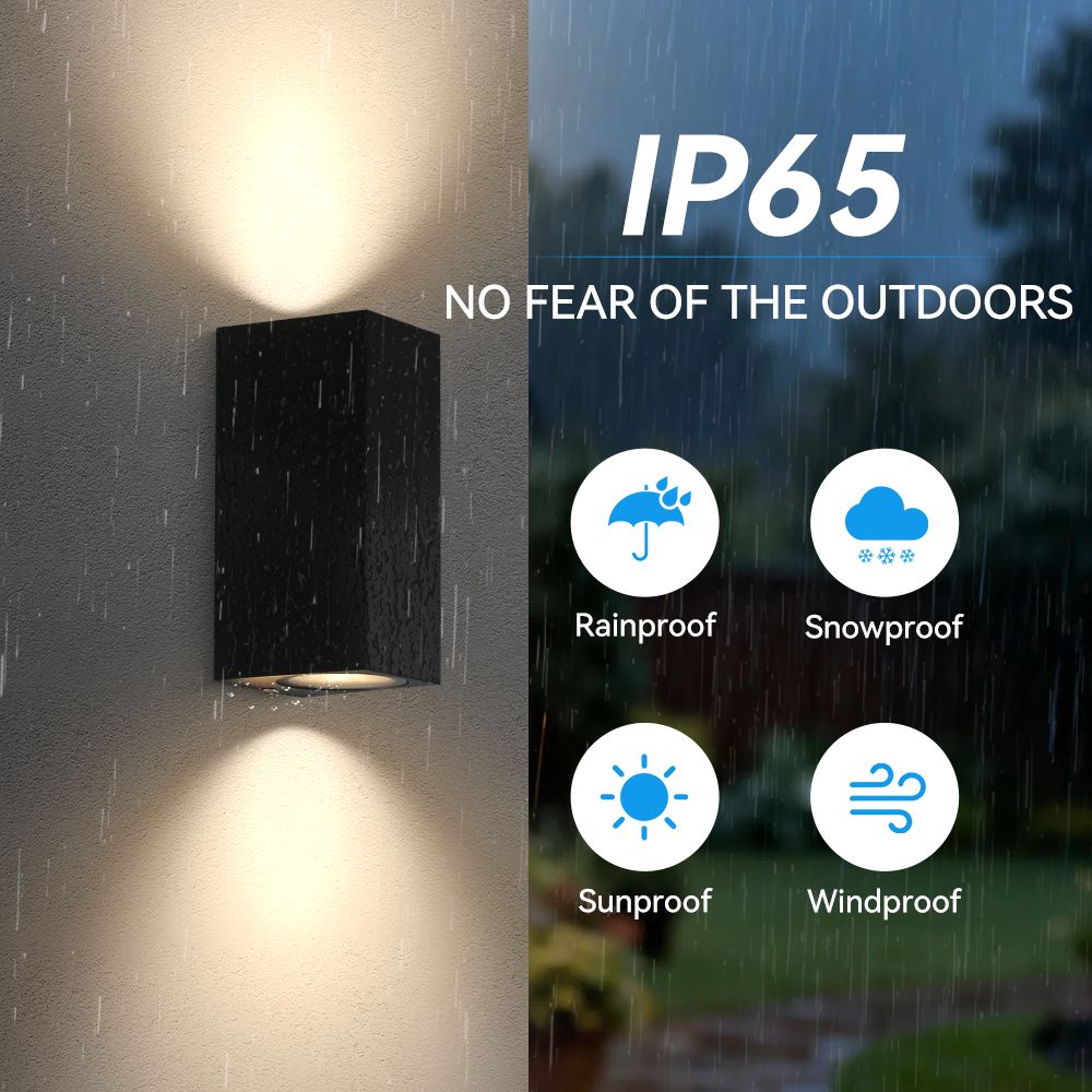 LED Wall Light free GU10 bulb  - Outdoor Lighting Sconce recension och pris
