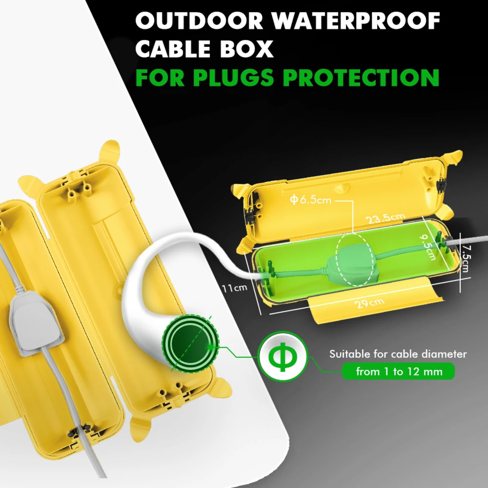 IP44 Outdoor Extension Cord Co - Outdoor Lighting Electrical Box recension och pris