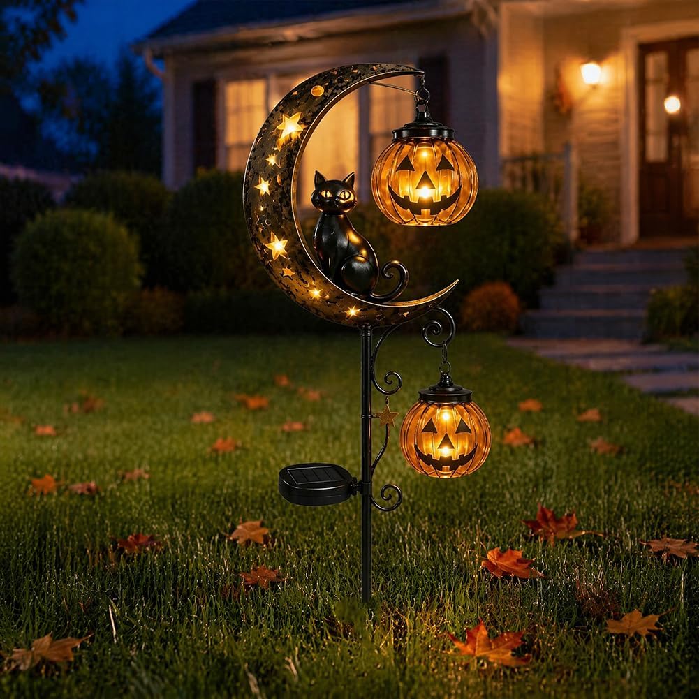 Solar Halloween Black Cat & Pu - Outdoor Lighting Manufacturers recension och pris