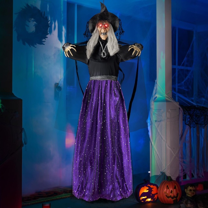 47'' Animated Witch Halloween  - Outdoor Lighting Ideas For Party recension och pris