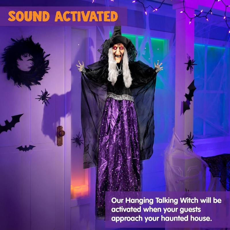 47'' Animated Witch Halloween  - Outdoor Lighting Ideas For Party recension och pris