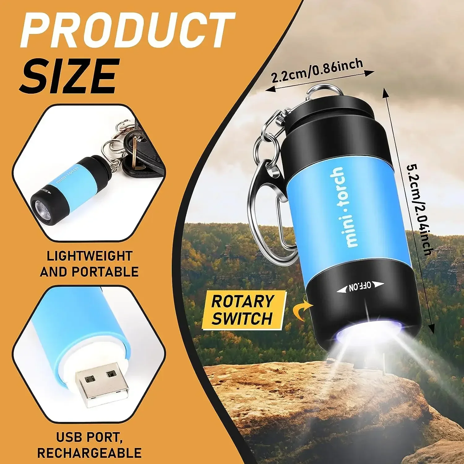 USB Charge LED Flashlight  Mul - Outdoor Lighting Ideas For Party recension och pris