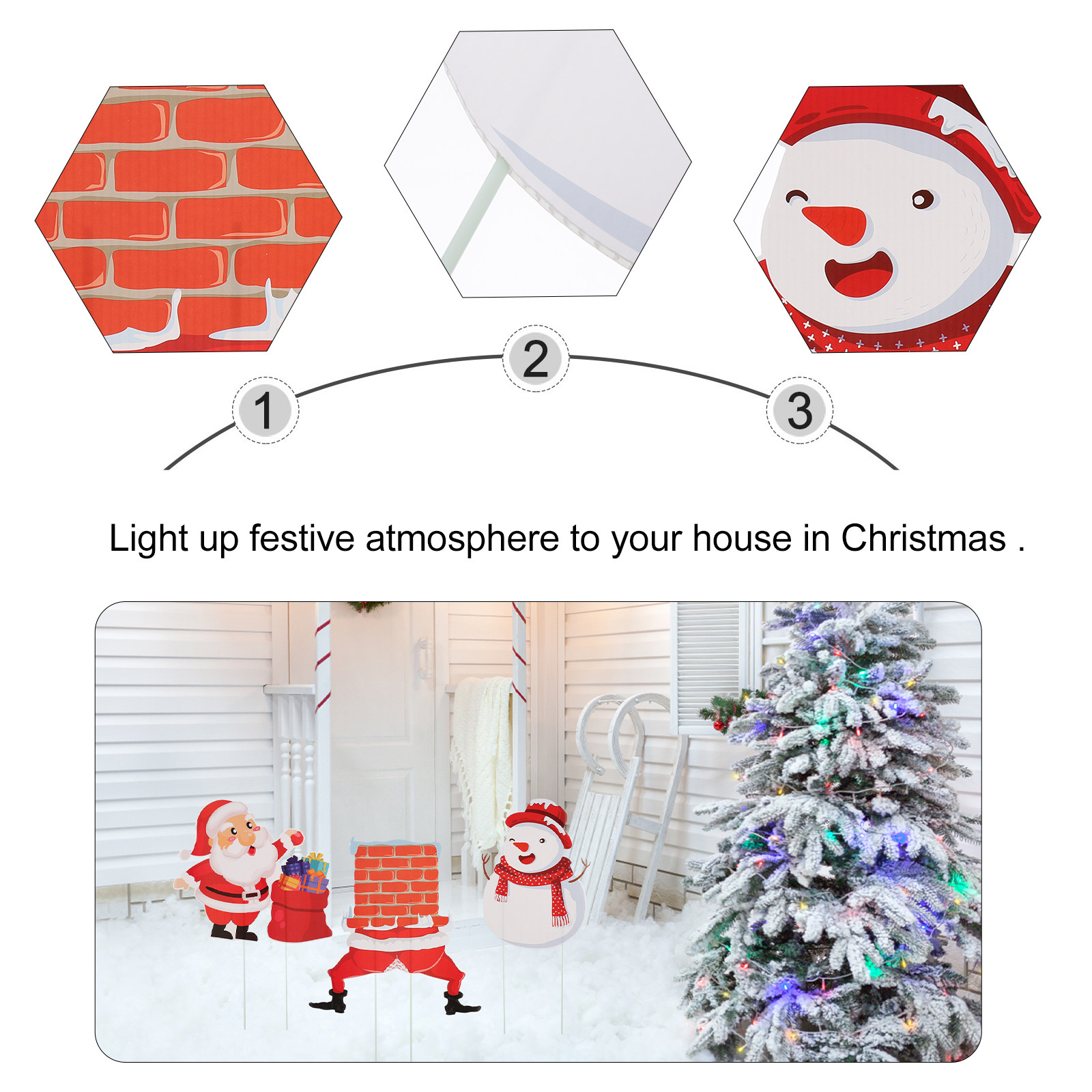 3Pcs Christmas Yard Signs Gard - Outdoor Lighting For Your Yard recension och pris