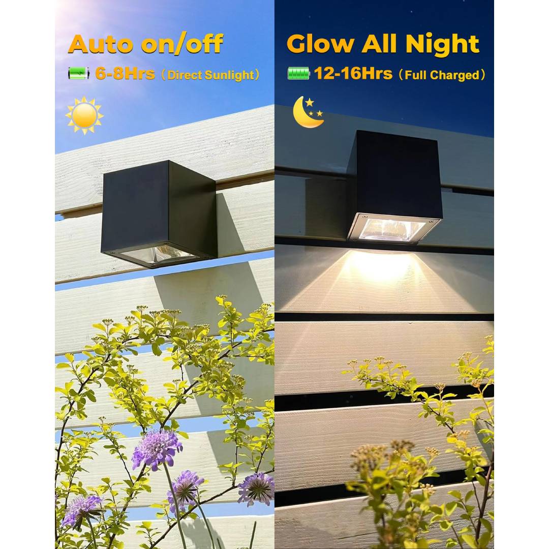 Outdoor Solar Wall Light Squar - Outdoor Lighting Sconce recension och pris