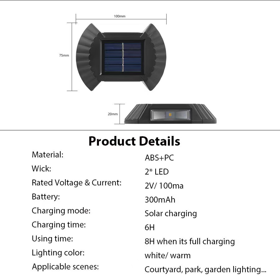 Solar Wall Light 2/8LED Waterp - Outdoor Lighting For Your Yard recension och pris