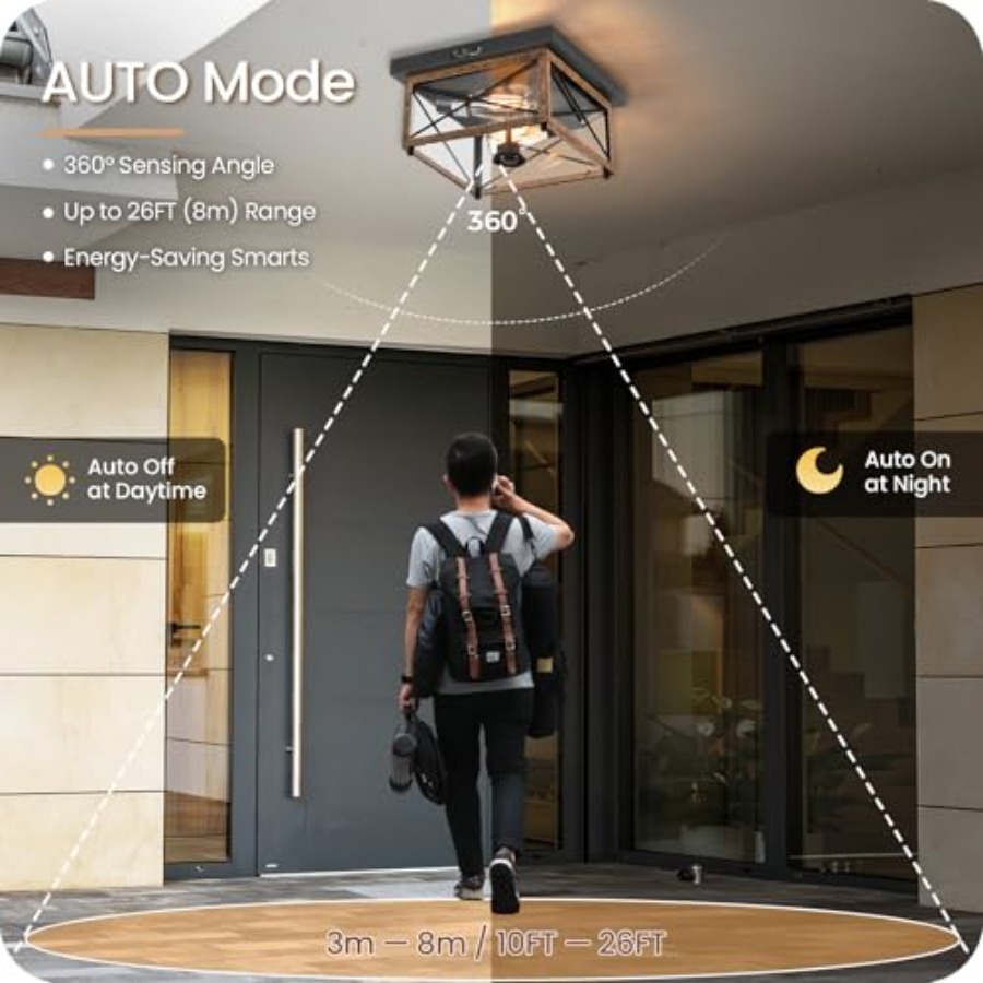 Outdoor Ceiling Light with Mot - Outdoor Lighting With Sensor recension och pris
