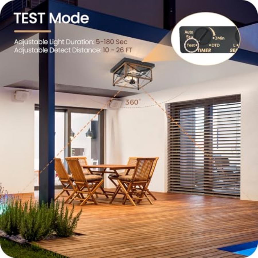 Outdoor Ceiling Light with Mot - Outdoor Lighting With Sensor recension och pris