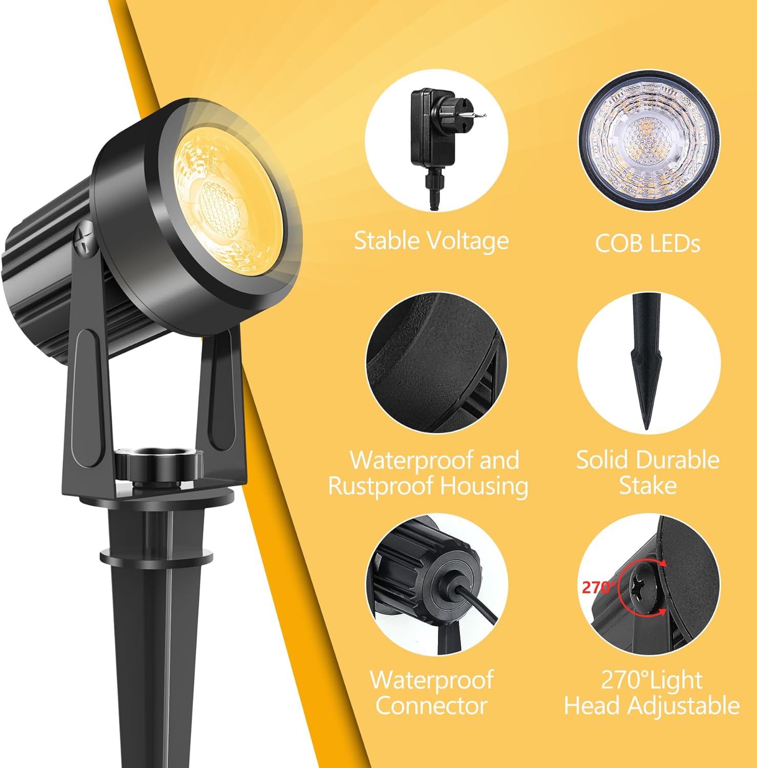 4/6/8LEDS 3000K Outdoor Spotli - Outdoor Lighting Low Voltage recension och pris