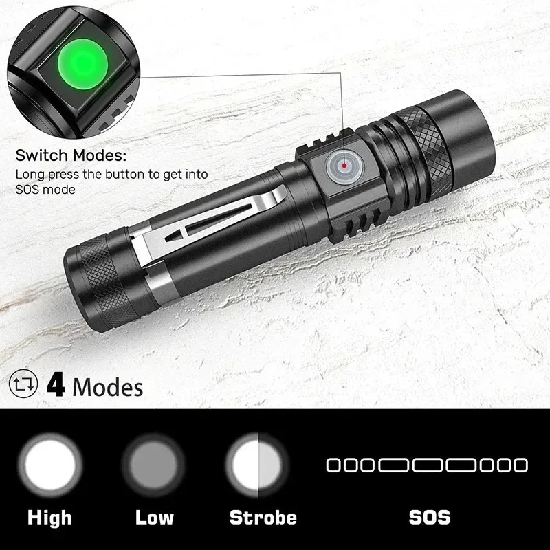 T6 LED Rechargeable Flashlight - Outdoor Lighting Ideas recension och pris