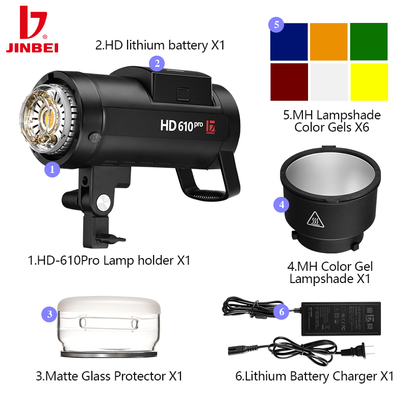 JINBEI HD610 TTL Battery Monol - Outdoor Lighting Kit Photography recension och pris