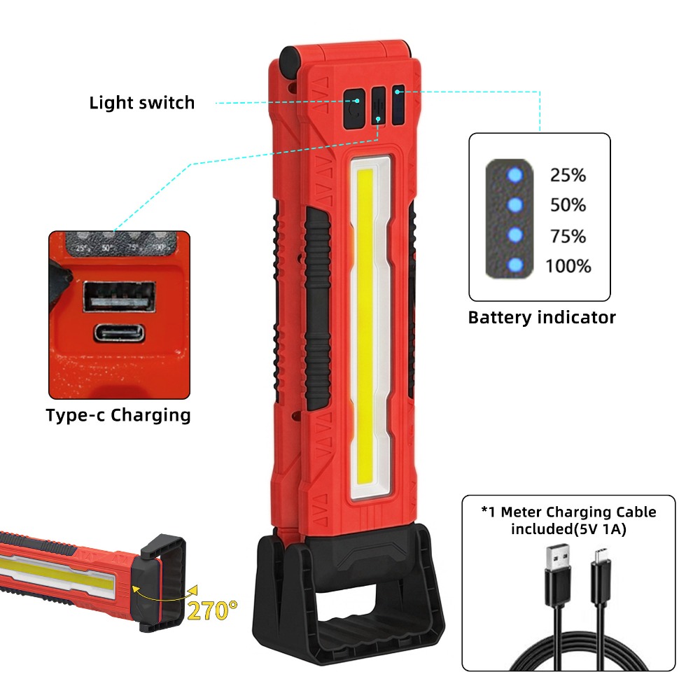 New COB Work Light USB Recharg - Outdoor Lighting Repair recension och pris